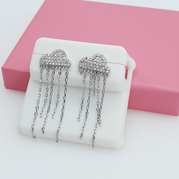 "925 Sterling Silver Cubic Zirconia Earrings, U19254698 - Picture 10 of 11